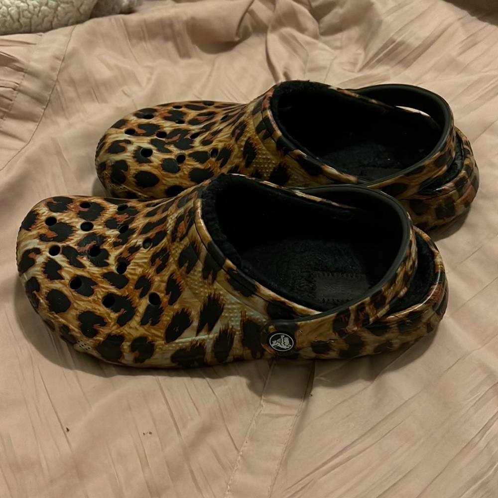 Cheetah crocs